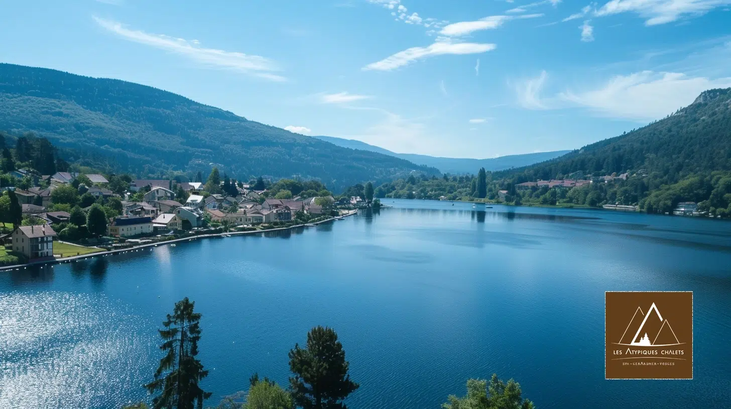 Vue panoramique de Gérardmer avec son lac et ses montagnes
