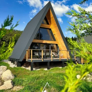 chalet jacuzzi Gérardmer ASLAN avec spa et sauna privatifs